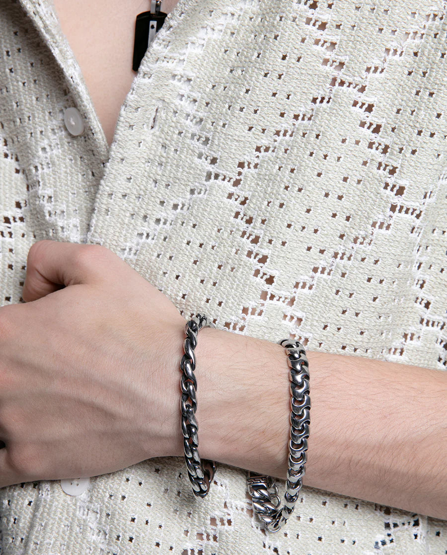 Men's Reversible Steel Bracelet