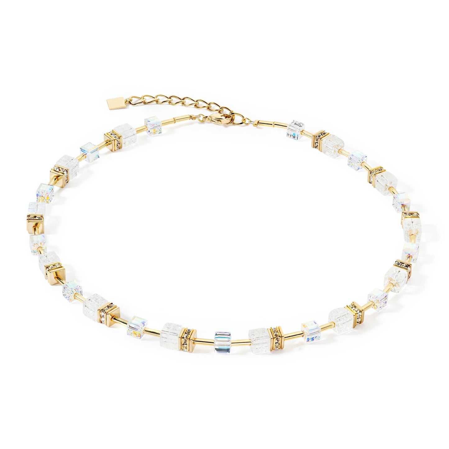 Collar GeoCUBE® Iconic Nature Dorado y Blanco