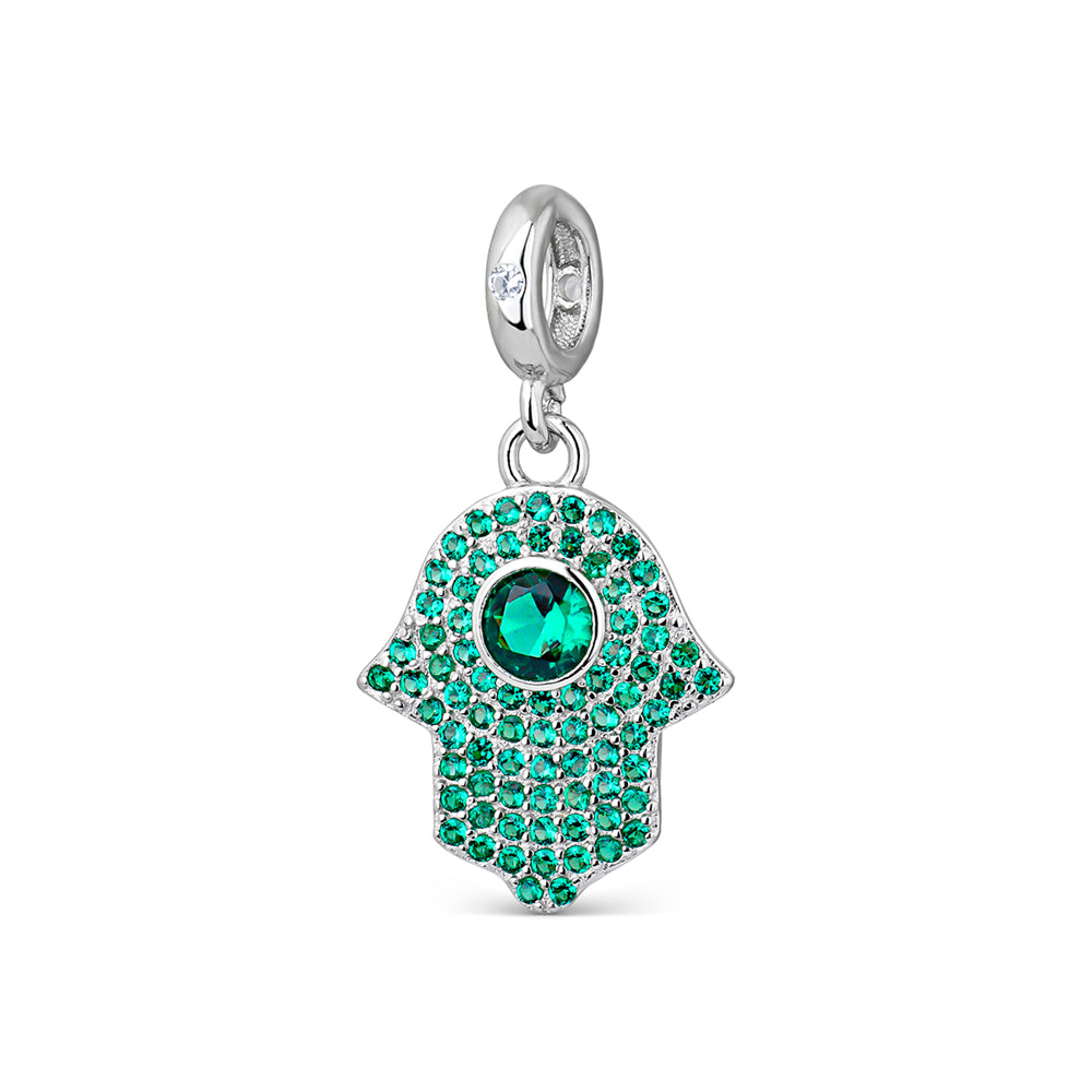 Abalorio A Tu Lado Hamsa Verde