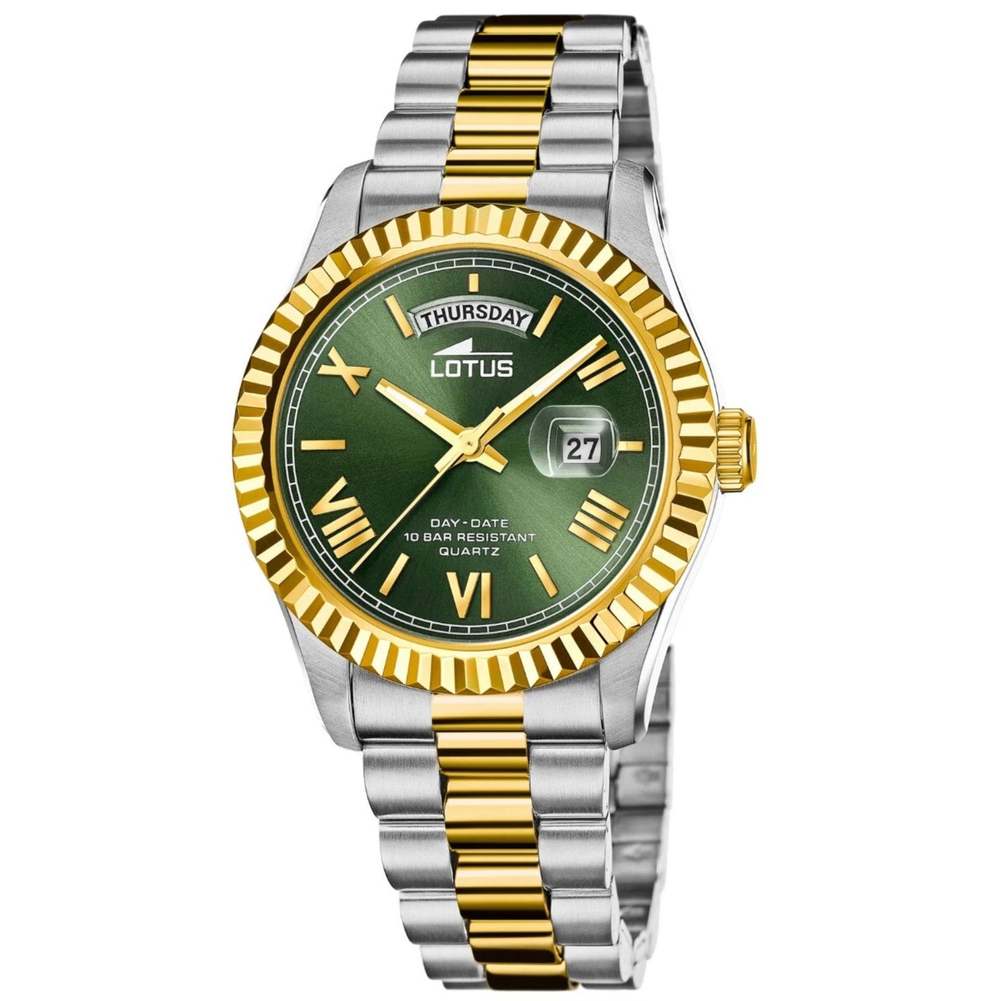 Reloj Lotus Hombre Acero Dorado y Plateado