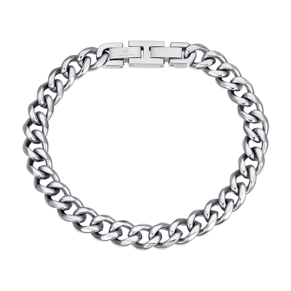 Men's Stainless Steel Bracelet with Cuban Mesh
