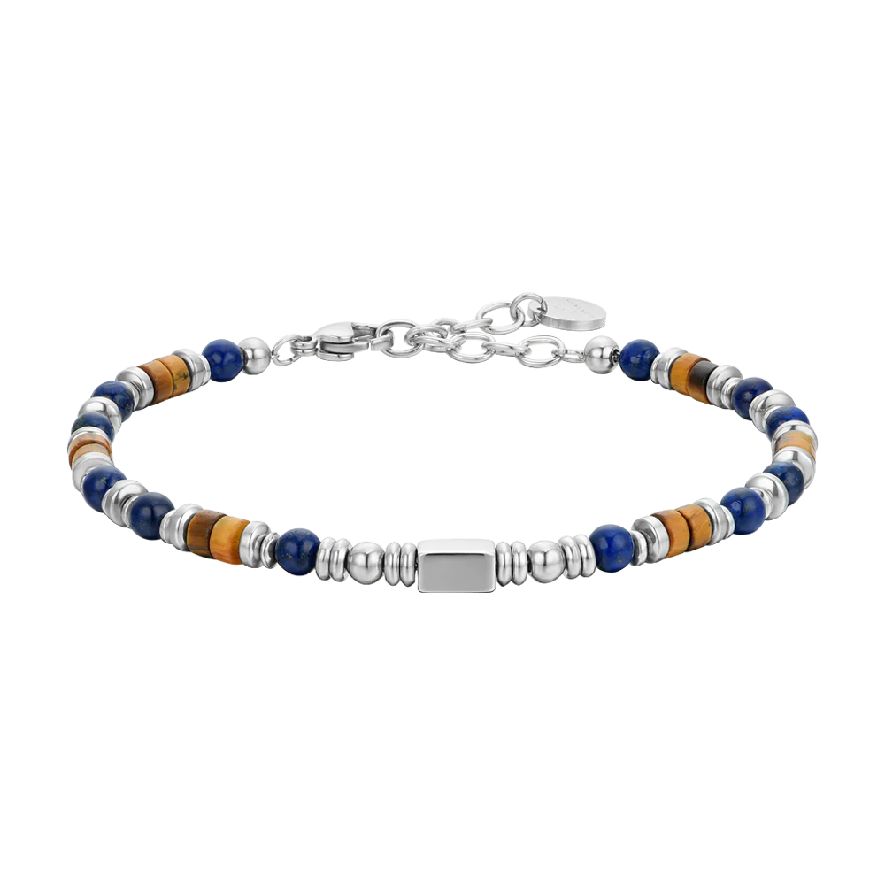 Pulsera Acero Piedras Multicolor