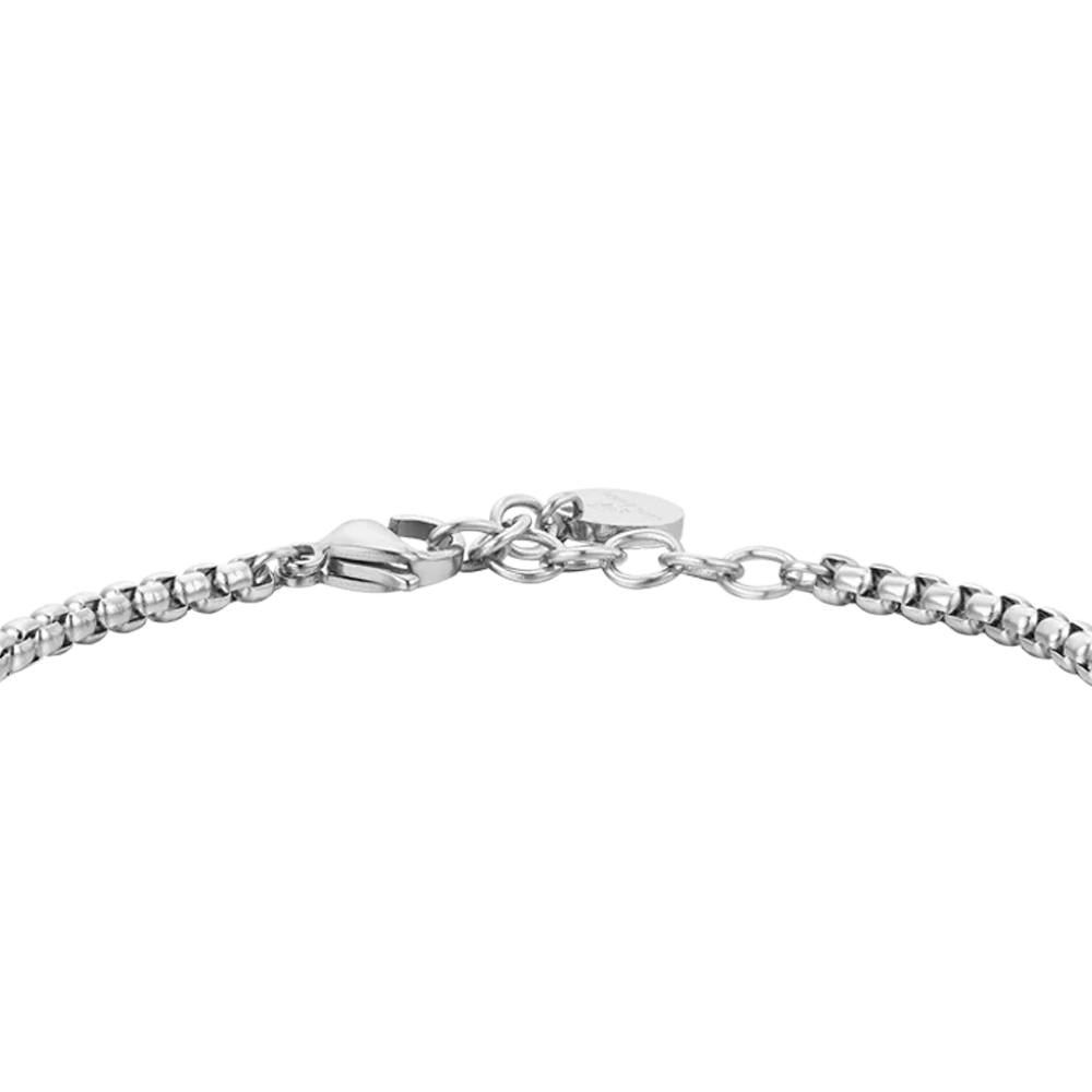 Pulsera de Acero con Ágata Negra
