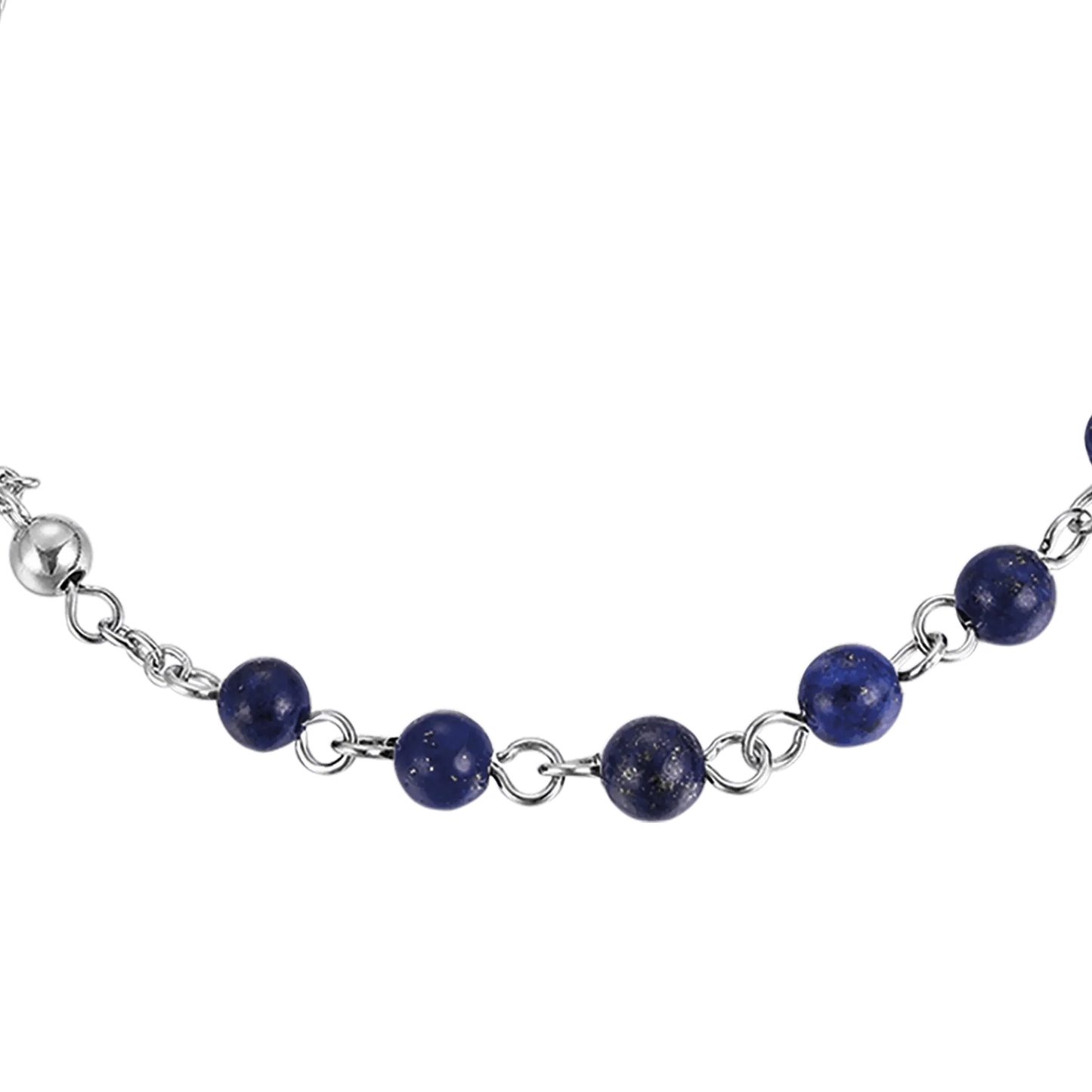 Pulsera Acero Piedras Lapislázuli