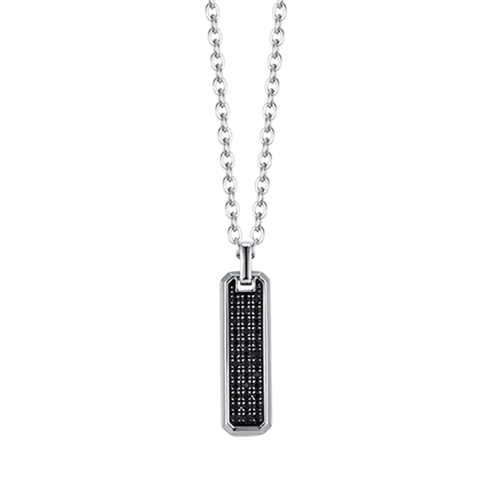 Collar Acero Caballero Con Chapa
