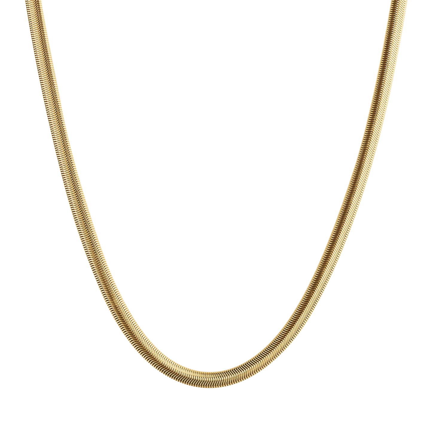 Collar Acero Serpiente Dorado