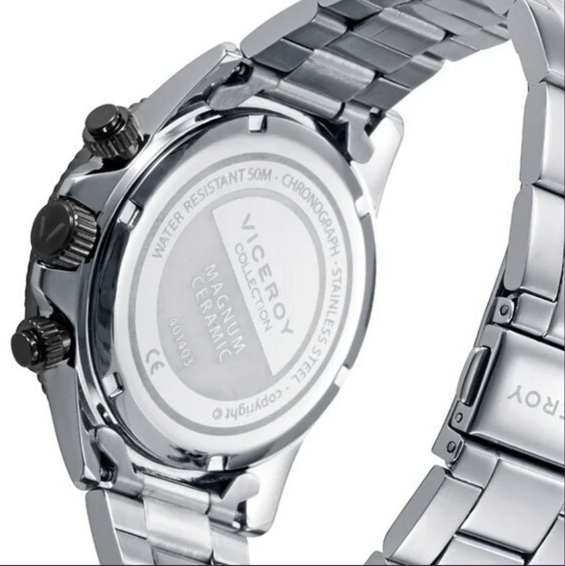 Reloj de Hombre Viceroy Magnum Cronógrafo Acero Inoxidable Negro