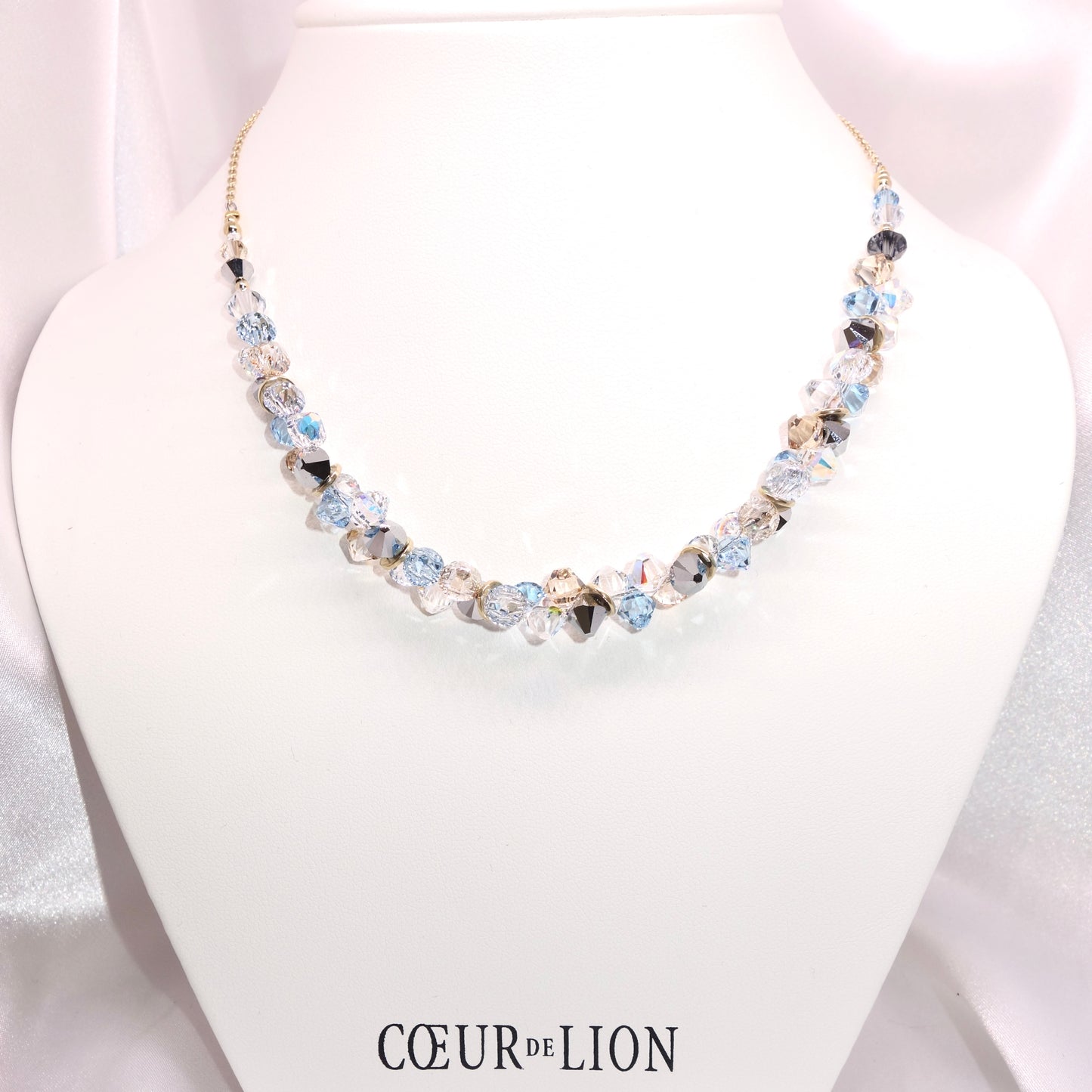 Collar de Cristales Swarovski® y Aguamarina