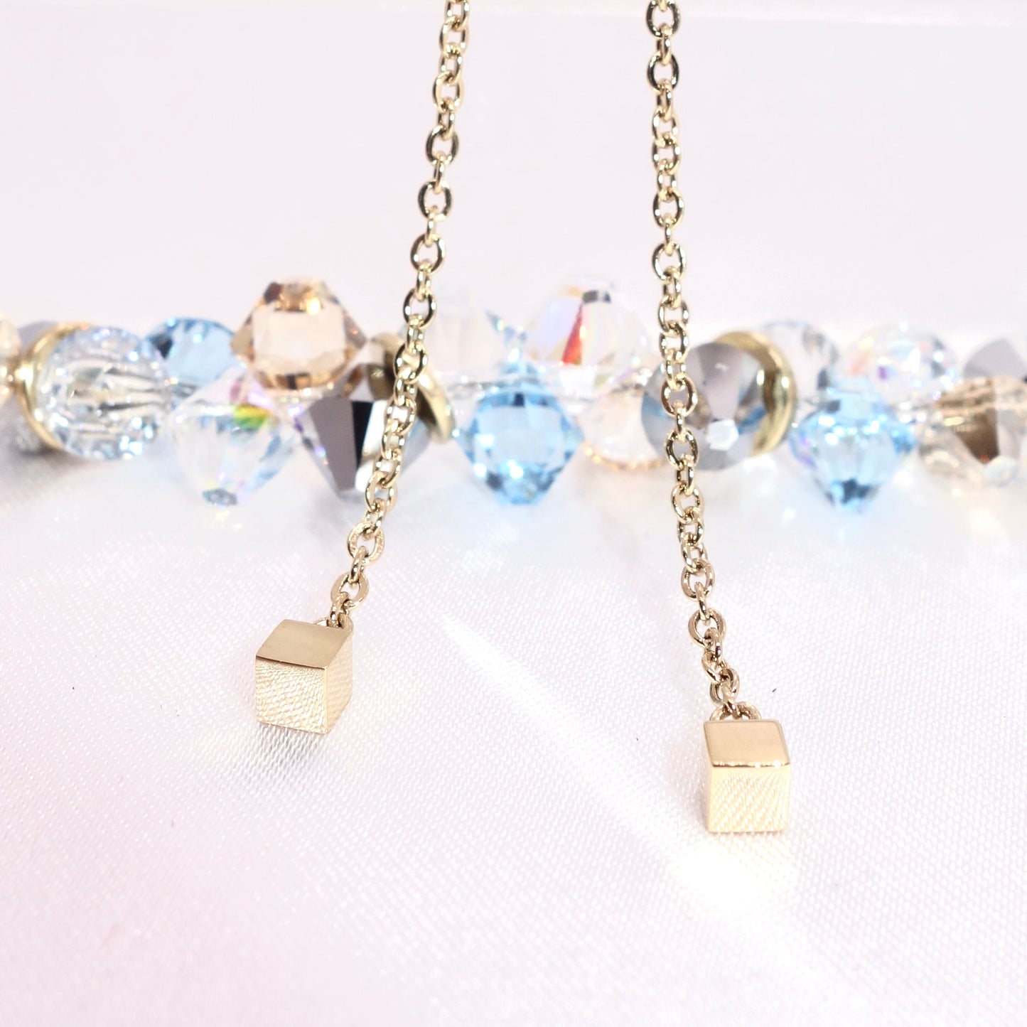 Collar de Cristales Swarovski® y Aguamarina
