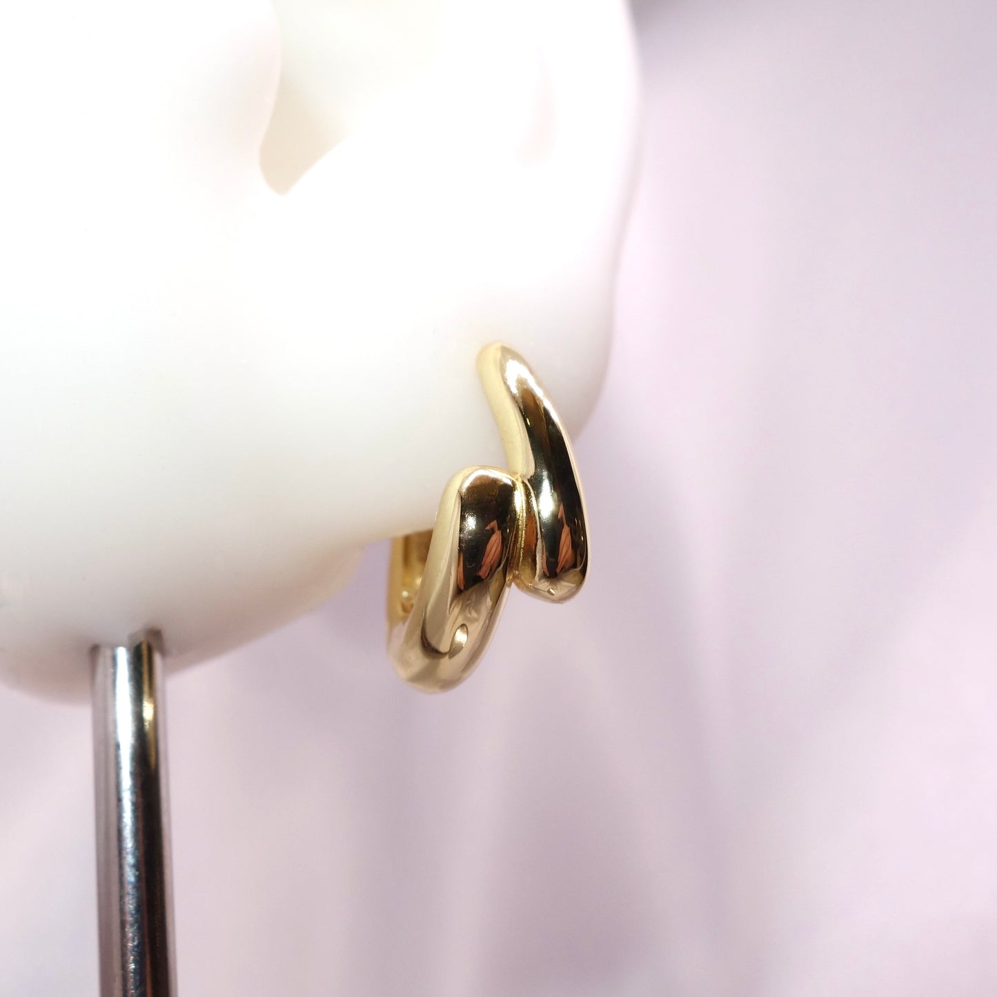Pendientes Plata Aros Chapado Dorado