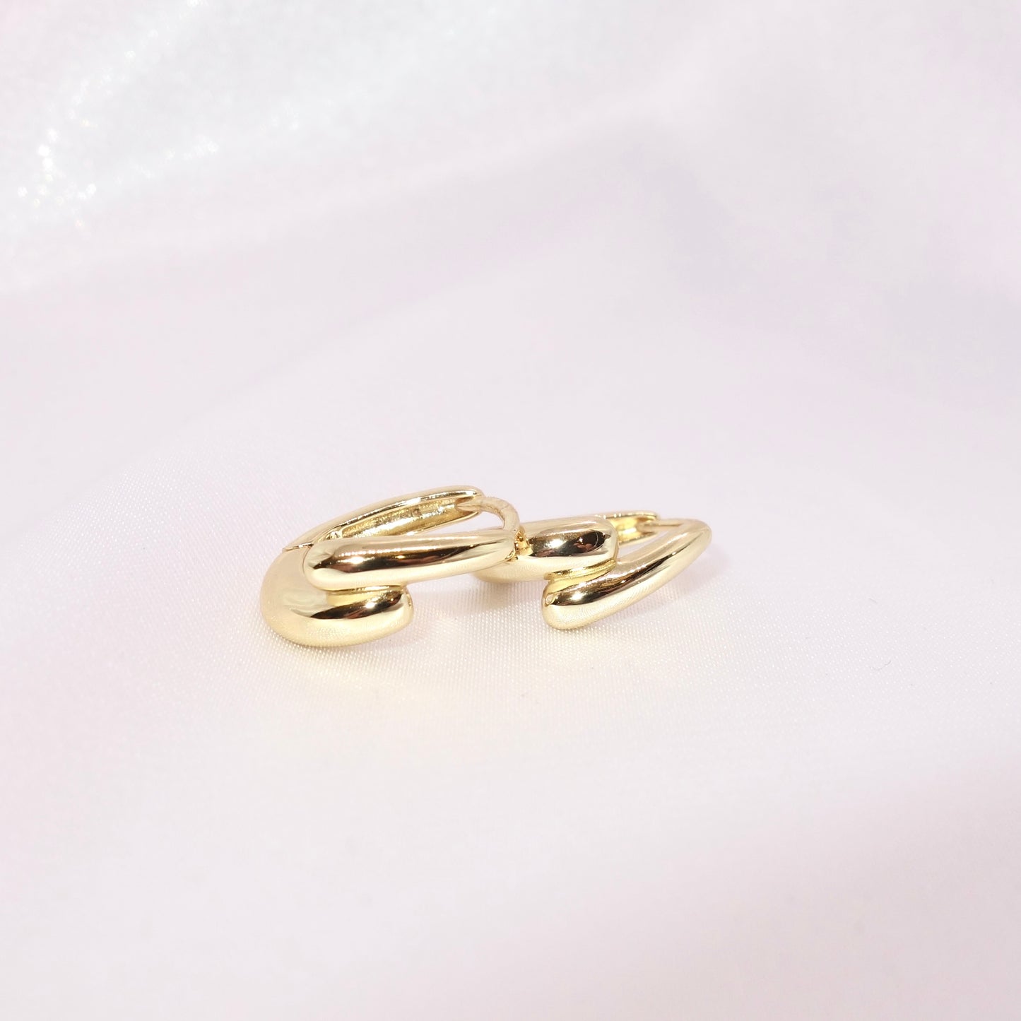 Pendientes Plata Aros Chapado Dorado