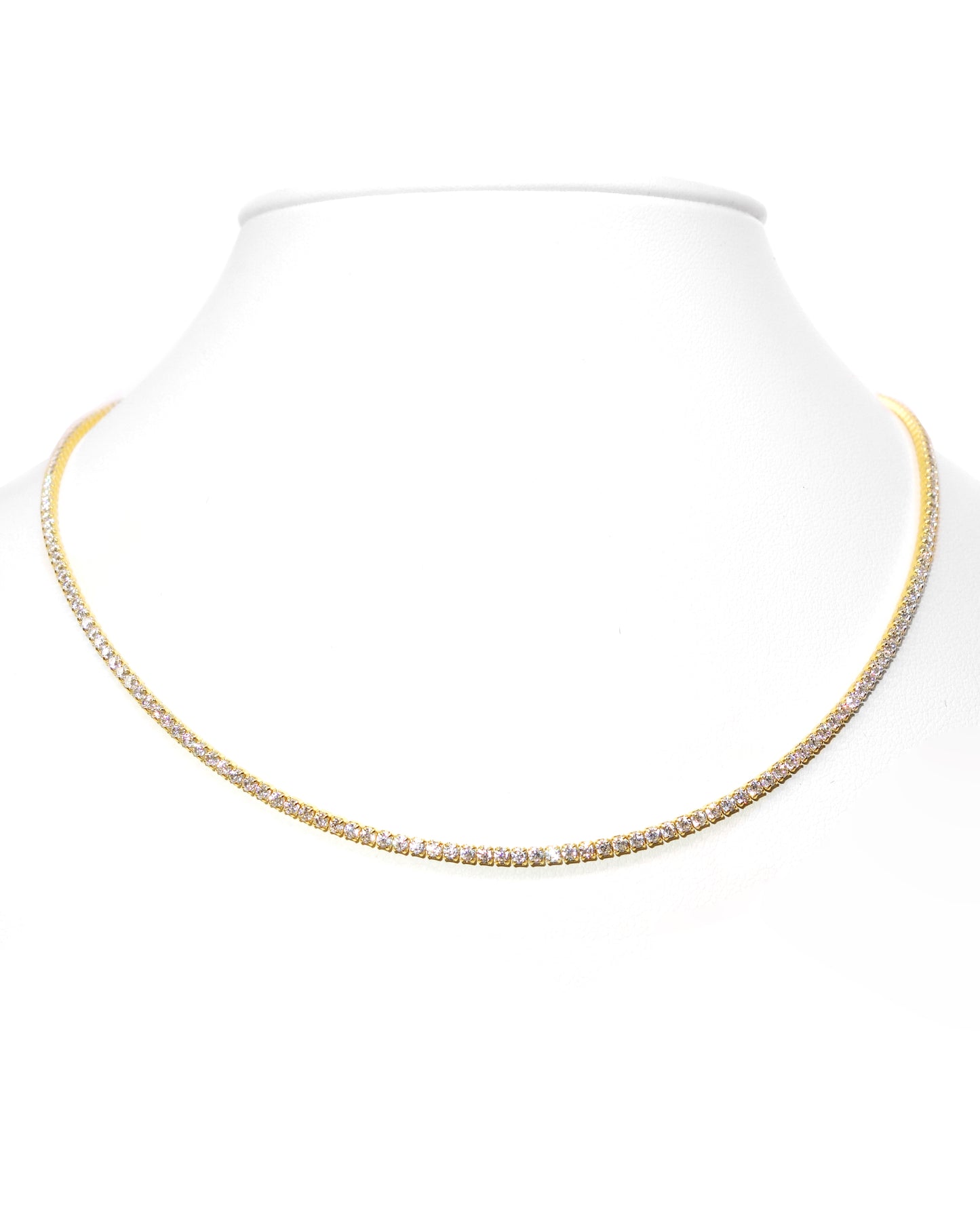 Collar de Plata Chapado en Oro Riviere Fino