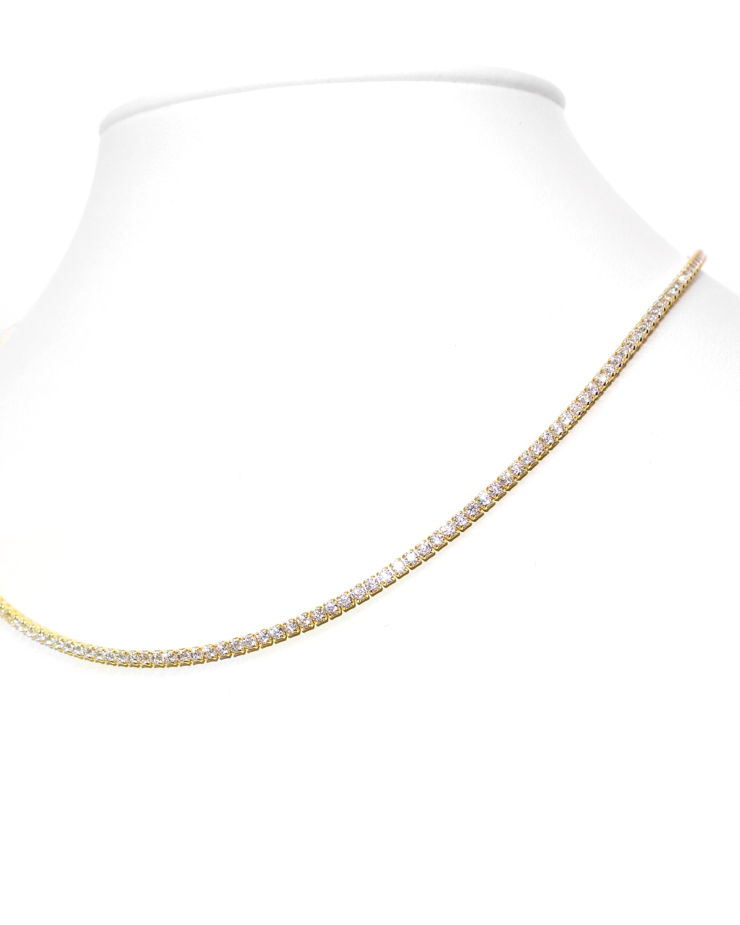 Collar de Plata Chapado en Oro Riviere Fino