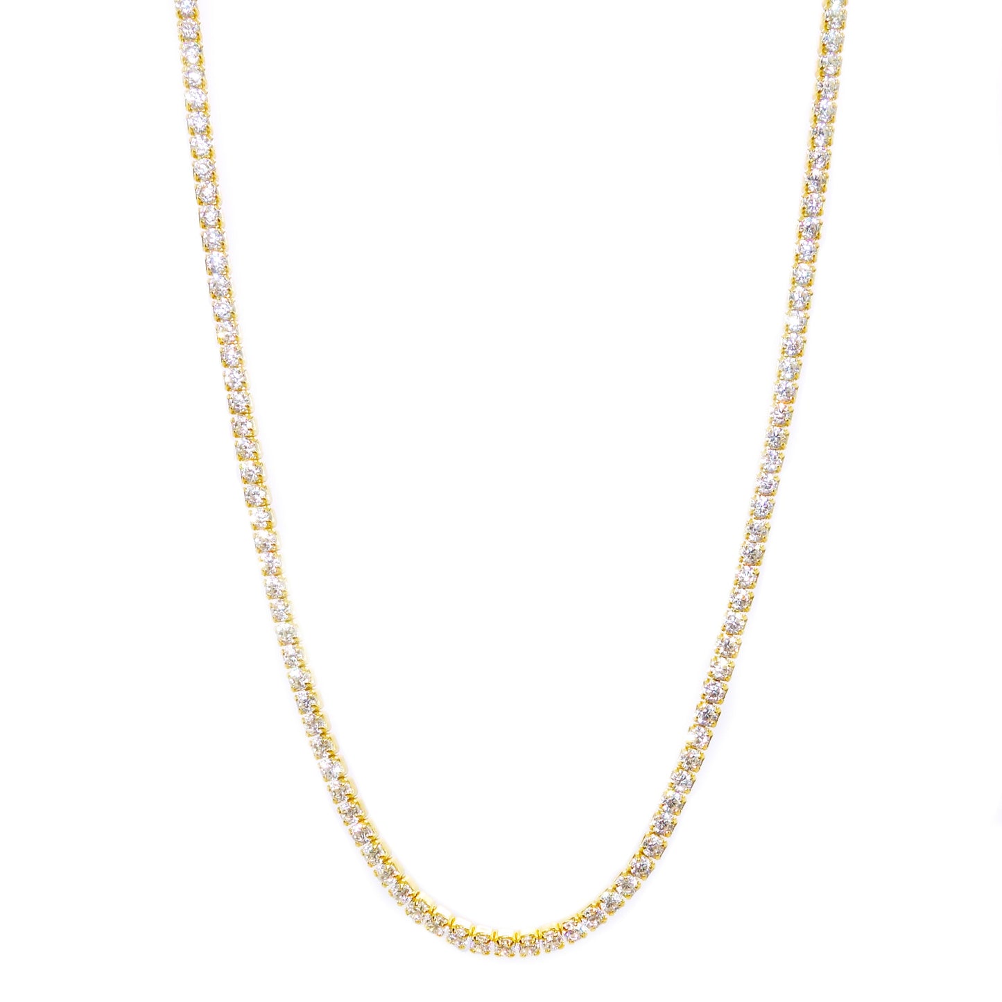 Collar de Plata Chapado en Oro Riviere Fino
