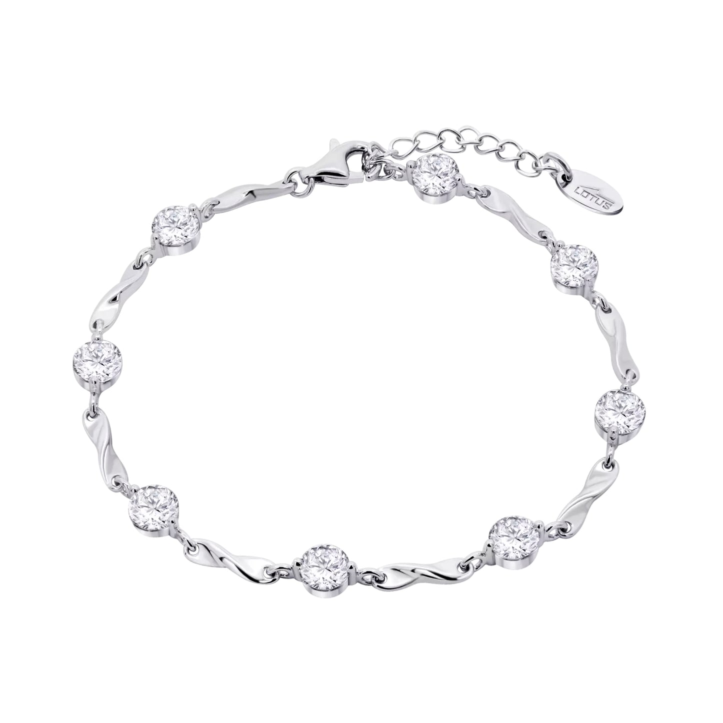 Pulsera Lotus Plata Mujer con Circonitas