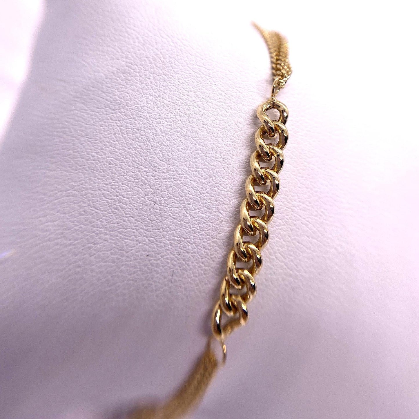 Pulsera Plata 925 Cadena Chapado Oro Meraki