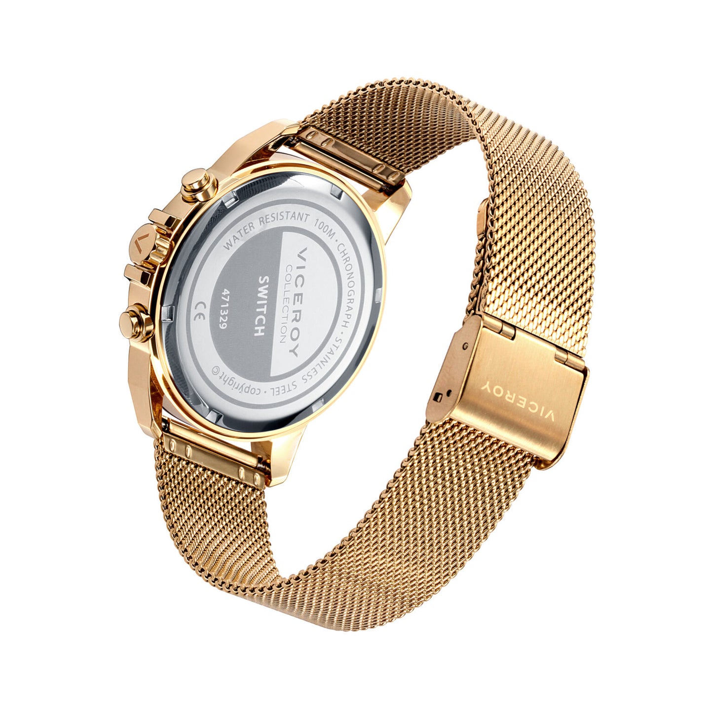 Viceroy Switch Hombre Dorado Cronógrafo 471329-67