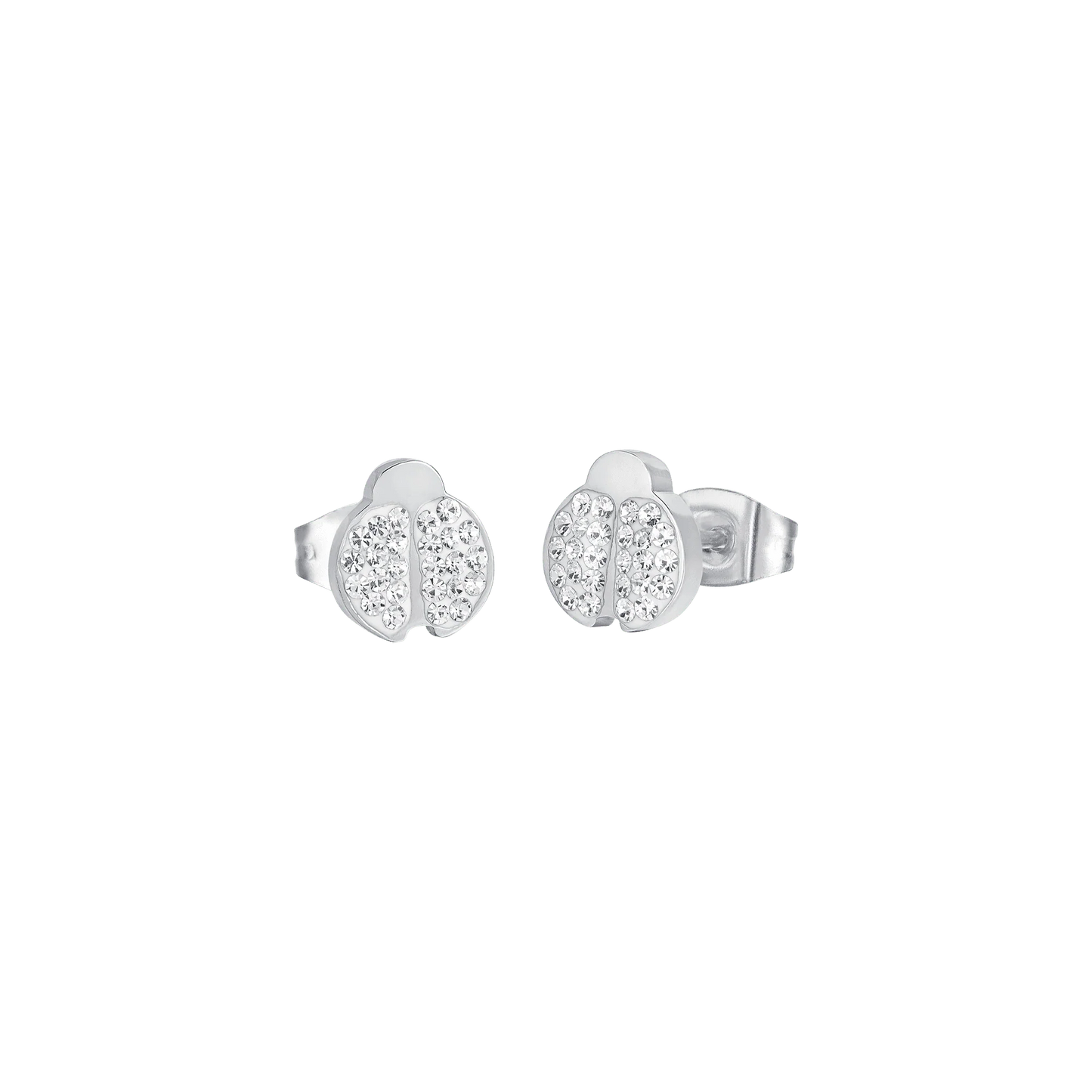Pendientes Mariquita Acero Circonitas Brillantes