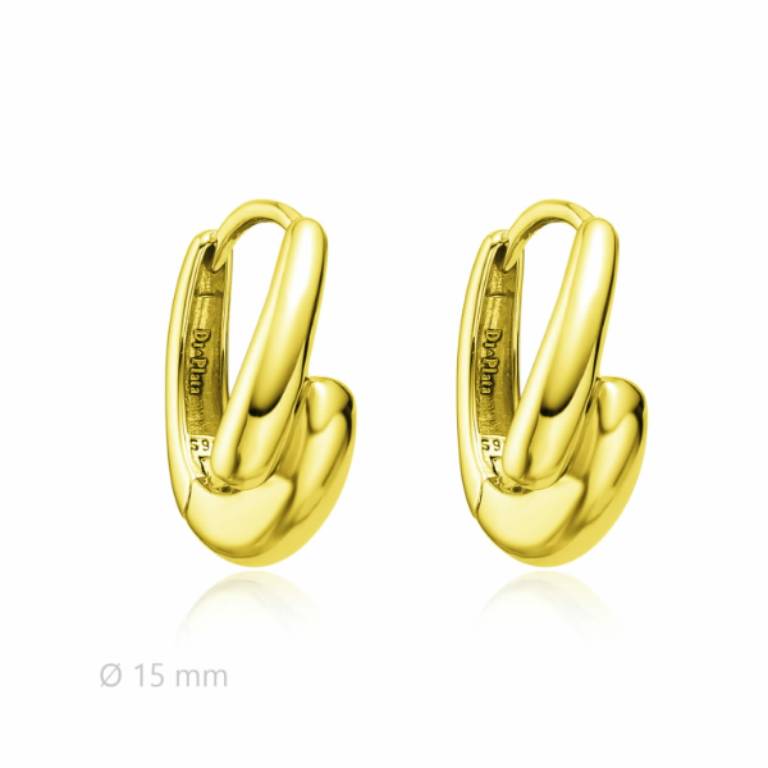 Pendientes Plata Aros Chapado Dorado
