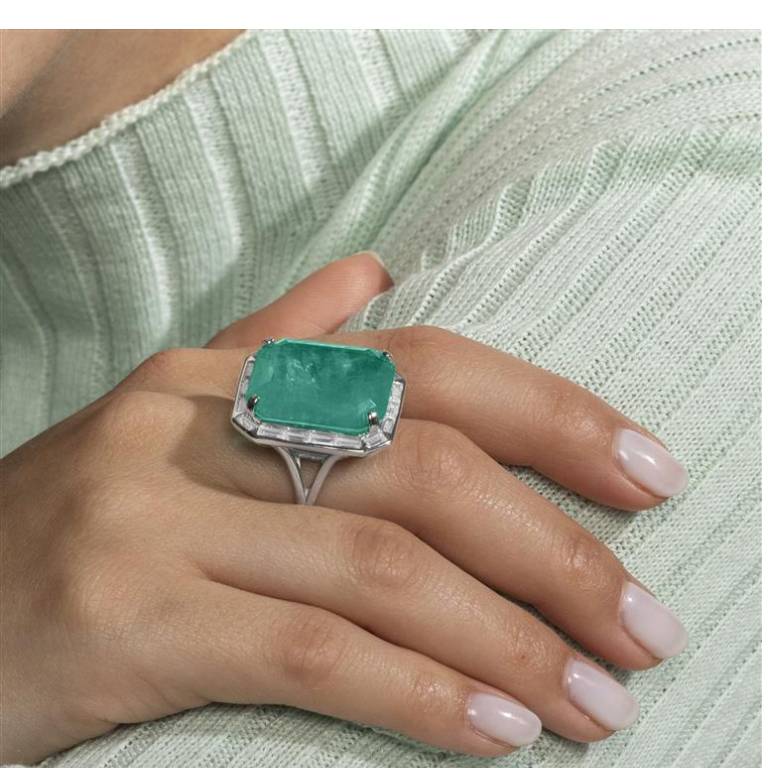 Anillo Plata De Ley 925 Circonita Color Aguamarina