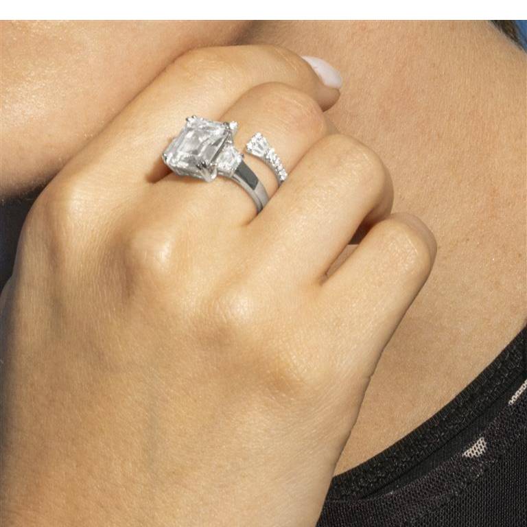 Anillo Plata De Ley 925 Circonita Blanca Brillante
