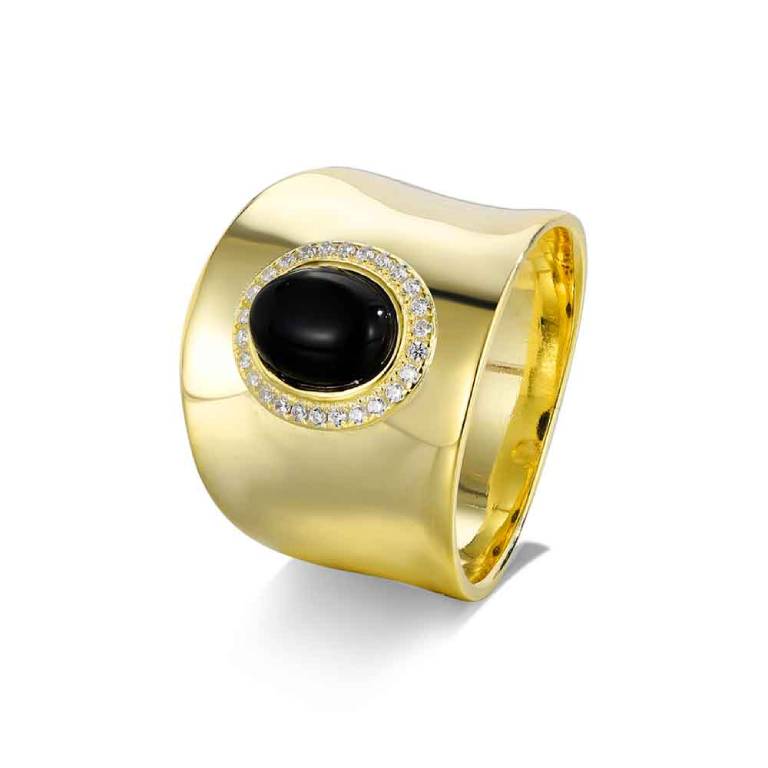 Anillo Plata De Ley 925 De Piedra Natural Ónix Oval