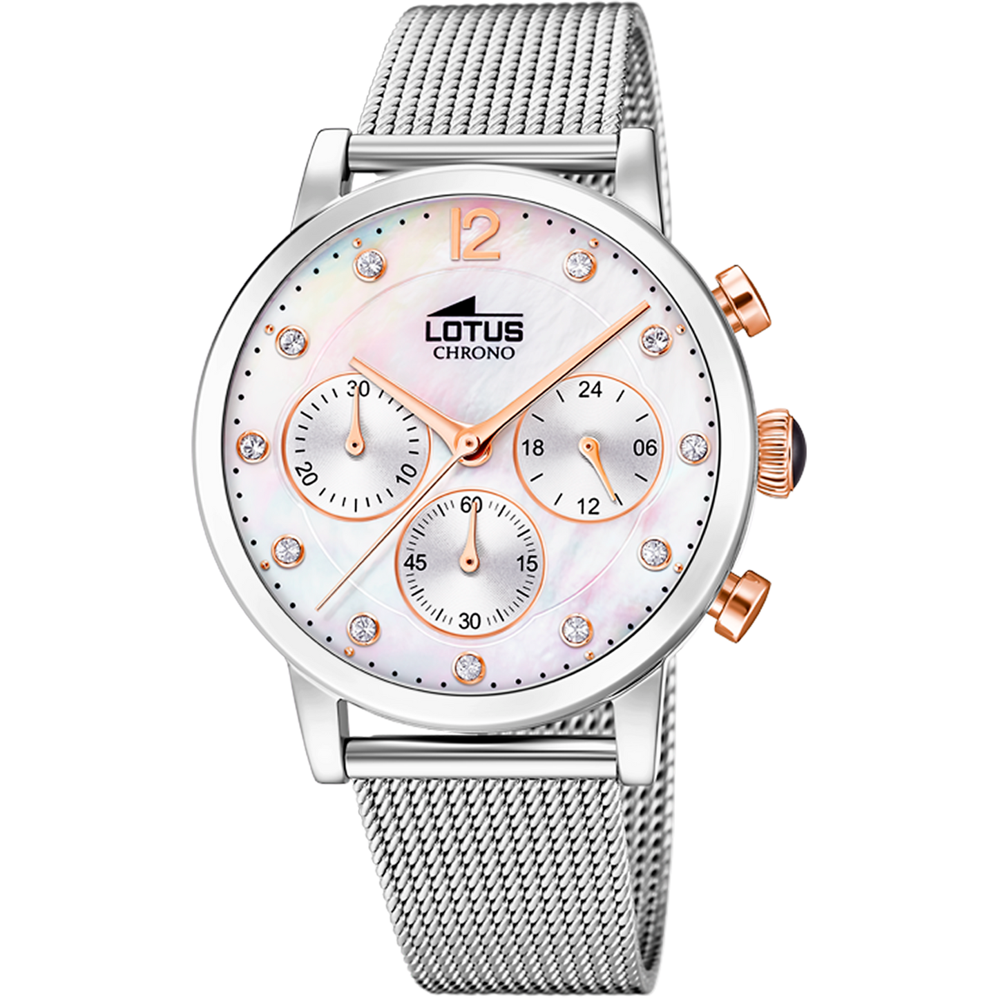 Reloj Mujer Lotus Esfera Blanca Cronógrafo
