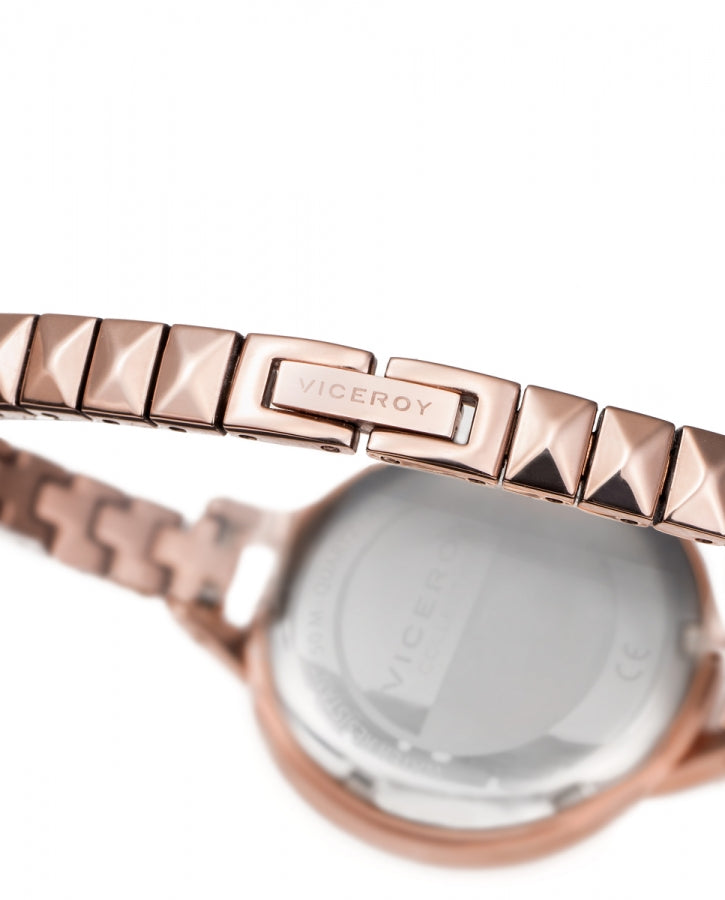Reloj Viceroy Acero Ip Rosa Glitter