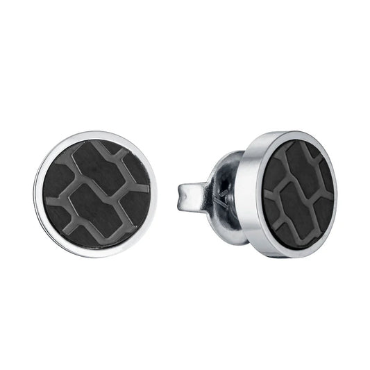 Men's Earrings in Steel with Black IP Finish