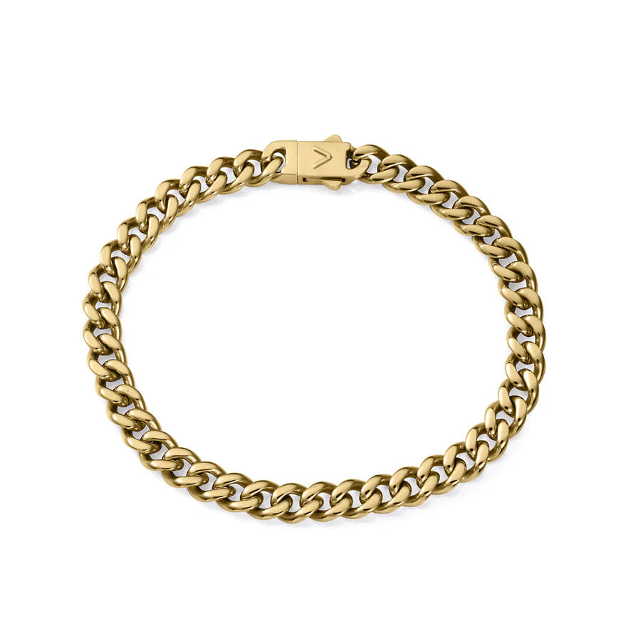 Pulsera Viceroy de Hombre de Acero Ip Dorado Cadena