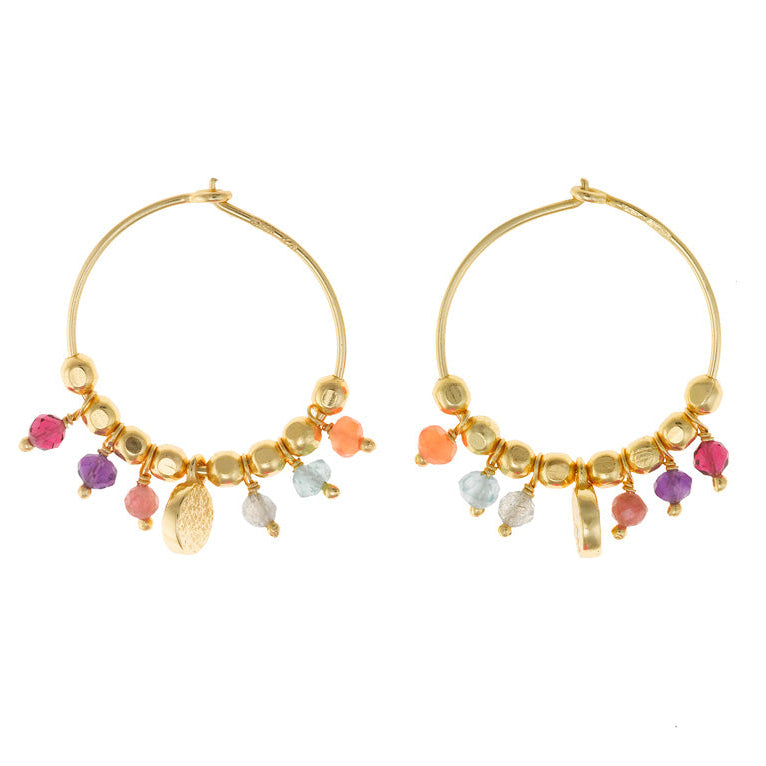 Aros Plata 925 Chapado Dorado Charms Salvatore
