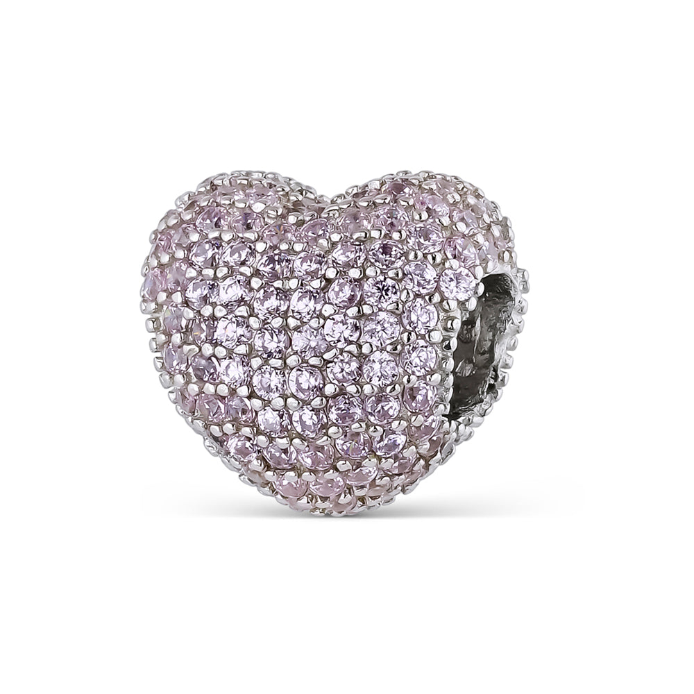 Abalorio Corazón Rosa