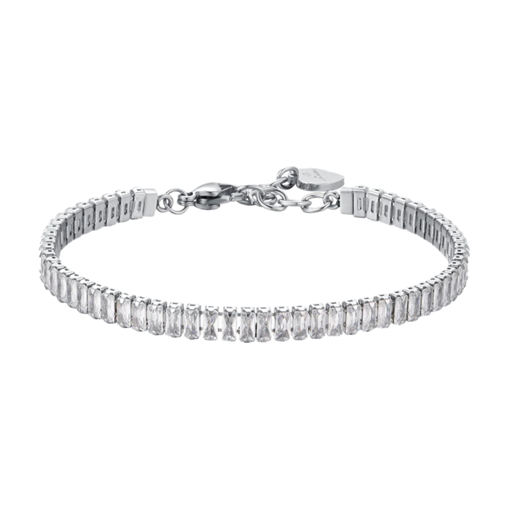 Pulsera Acero Riviere Baguette