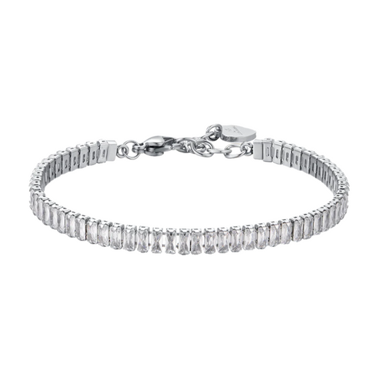 Pulsera Acero Riviere Baguette