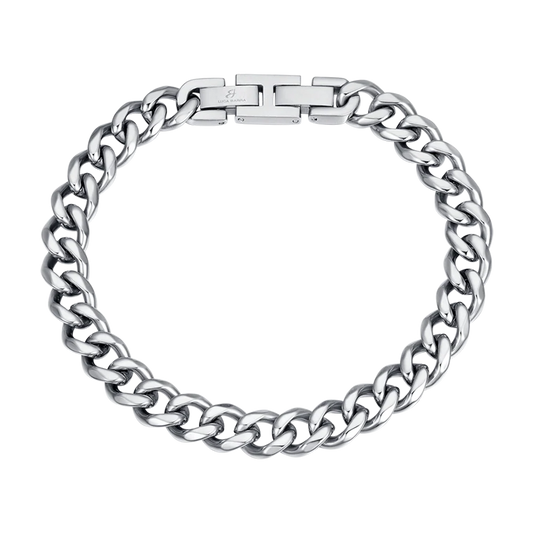 Men's Stainless Steel Bracelet with Cuban Mesh