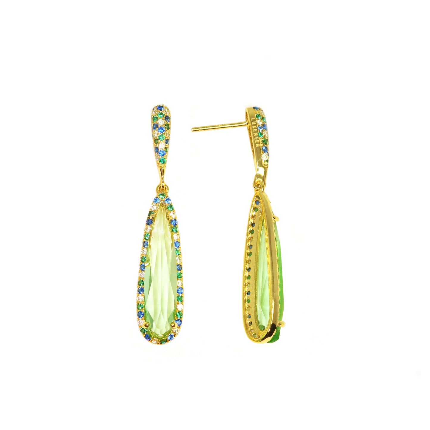 Pendientes Plata Dorada Efuru