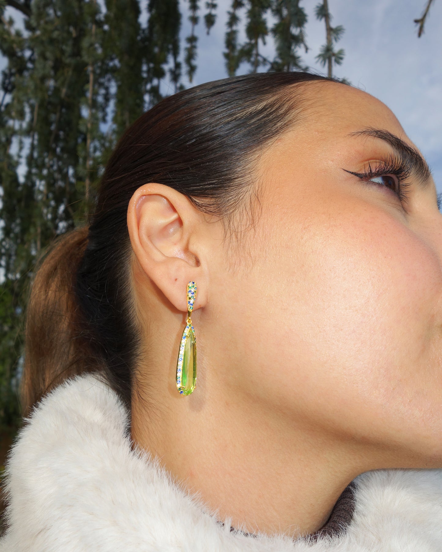 Pendientes Plata Dorada Efuru