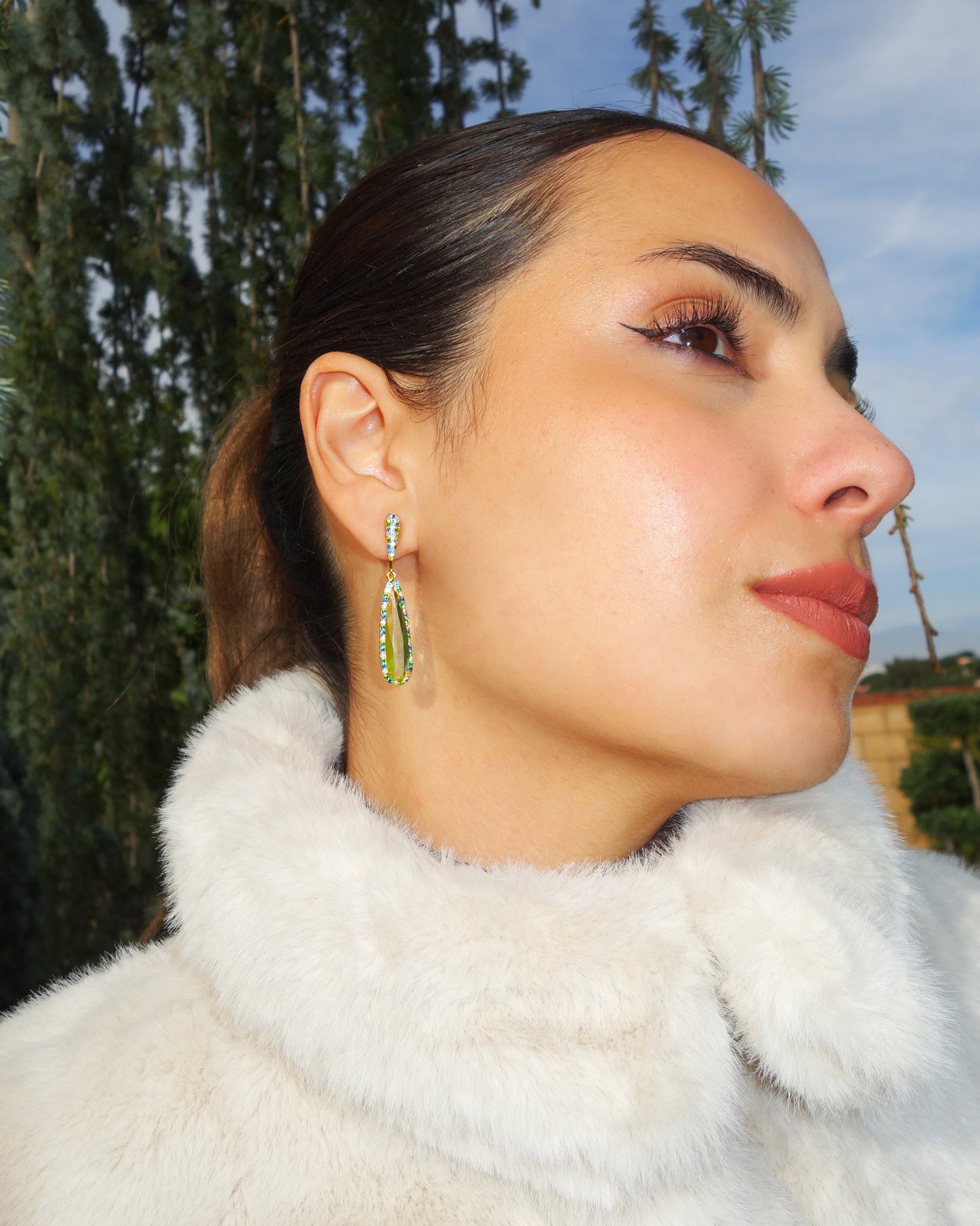 Pendientes Plata Dorada Efuru