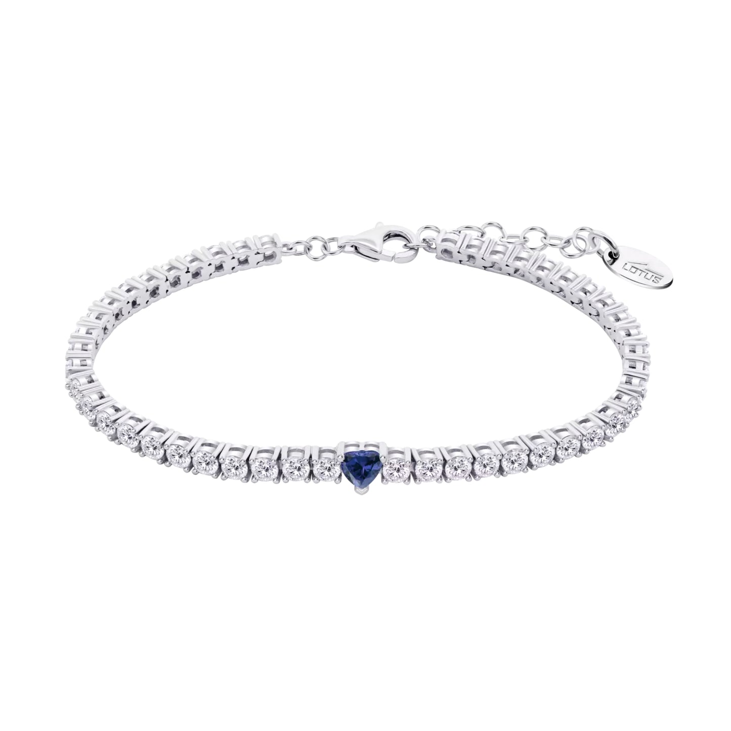 Pulsera Corazón Lotus Plata Mujer