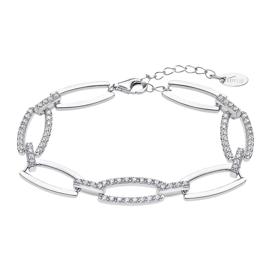 Pulsera de Cadena con Brillos para Mujer Lotus