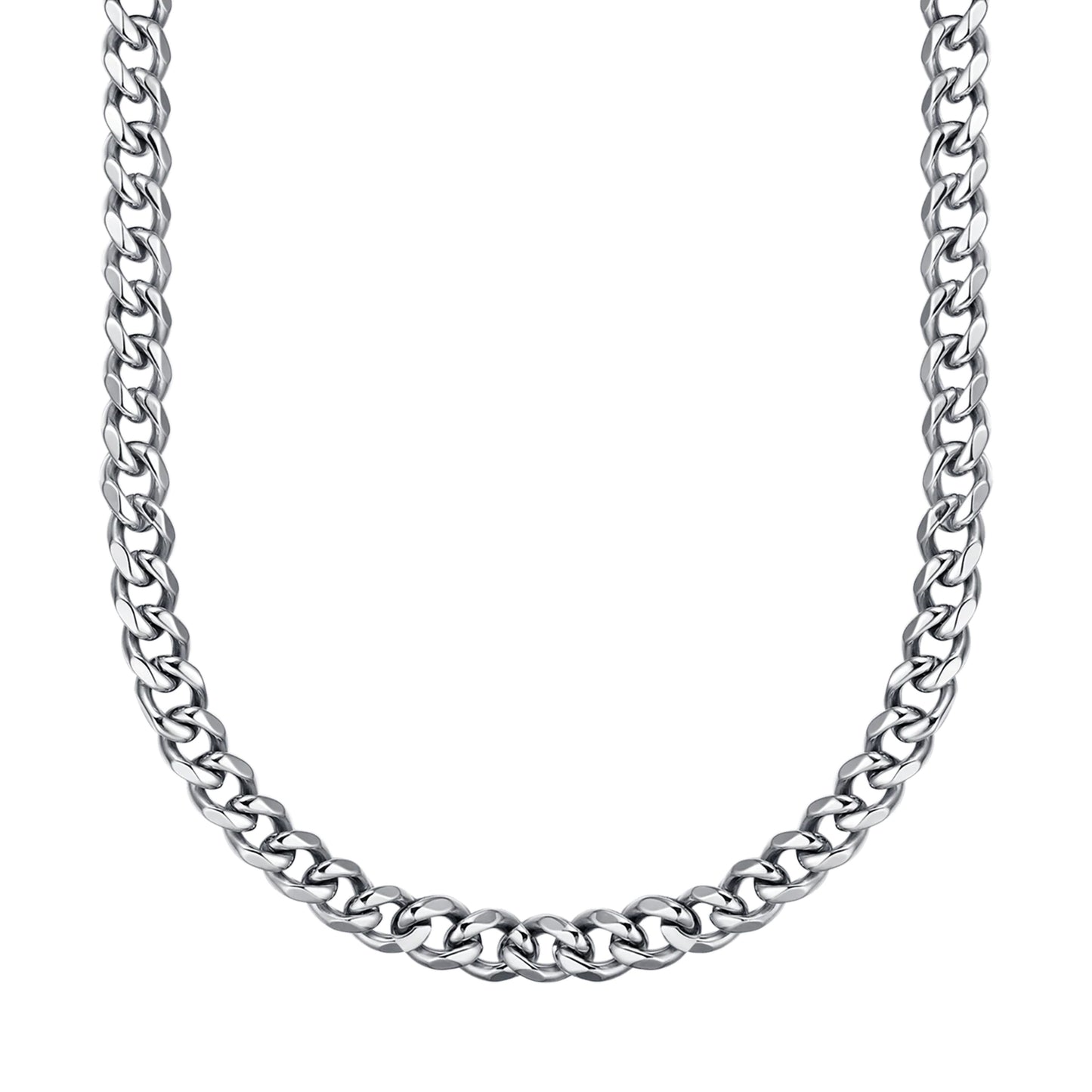 Cadena Cubana Hombre Acero Inoxidable