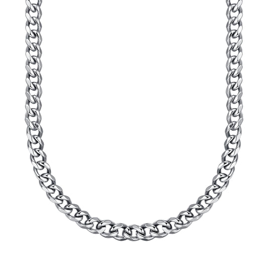 Cadena Cubana Hombre Acero Inoxidable