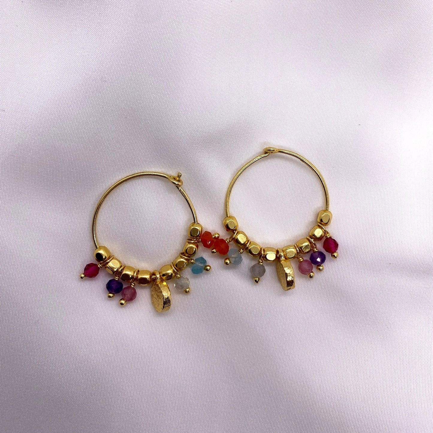 Aros Plata 925 Chapado Dorado Charms Salvatore