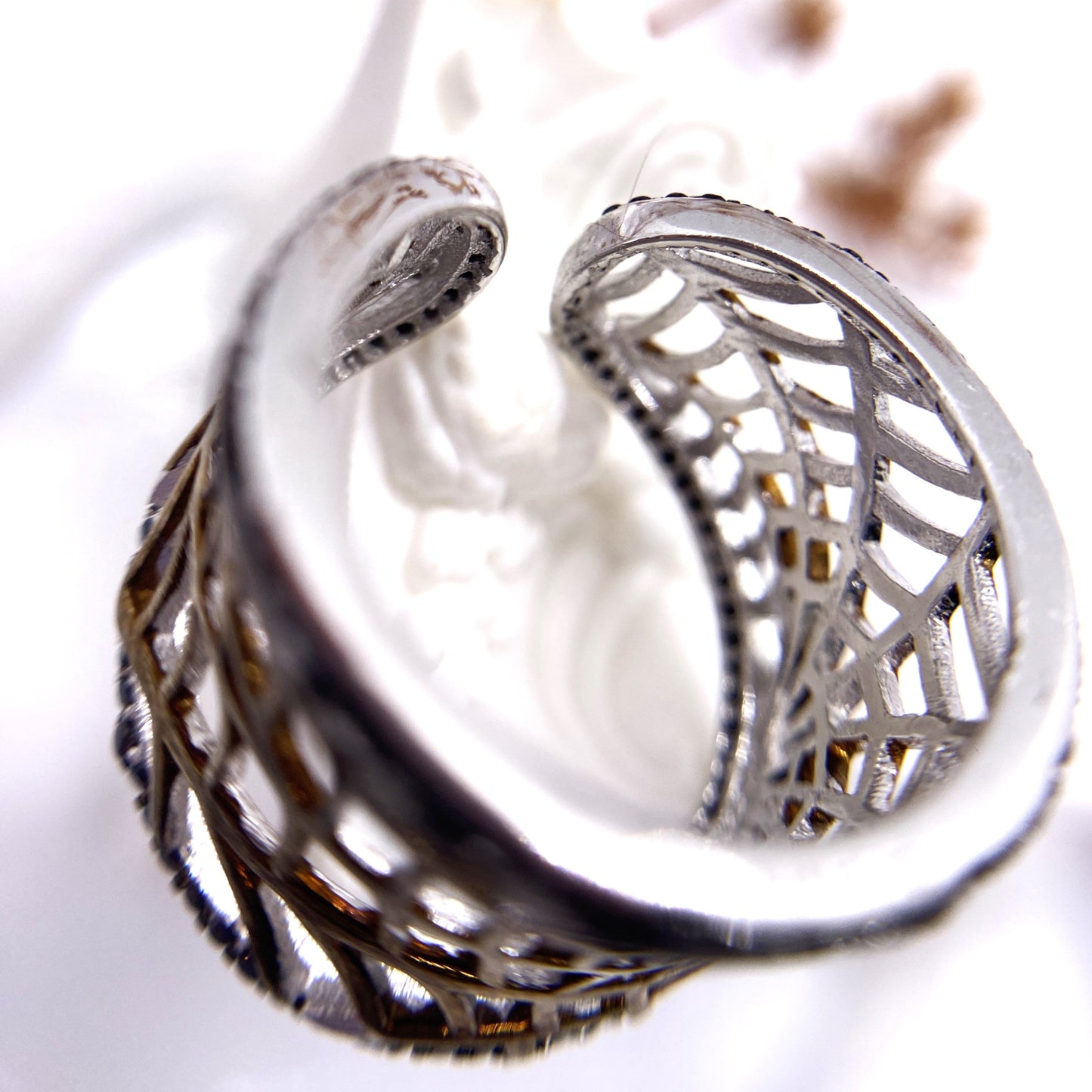 Anillo Telaraña Plata 925 Chapado Rutenio DiPlata