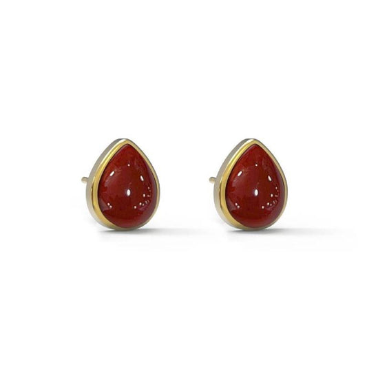 Pendientes Plata De Ley 925 Piedra Natural Chapado