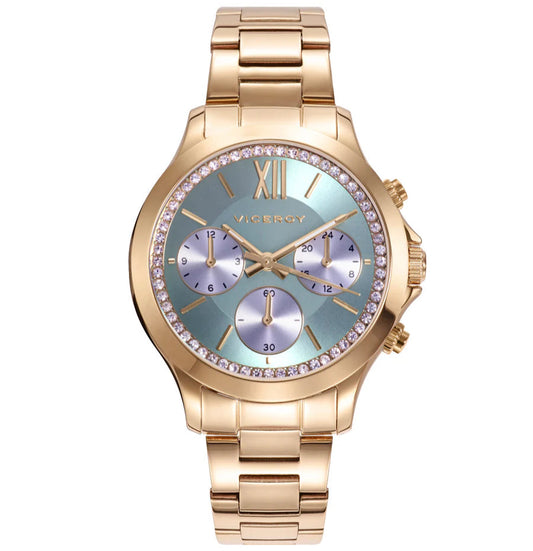 Reloj Viceroy con caja y brazalete de acero en Ip dorado