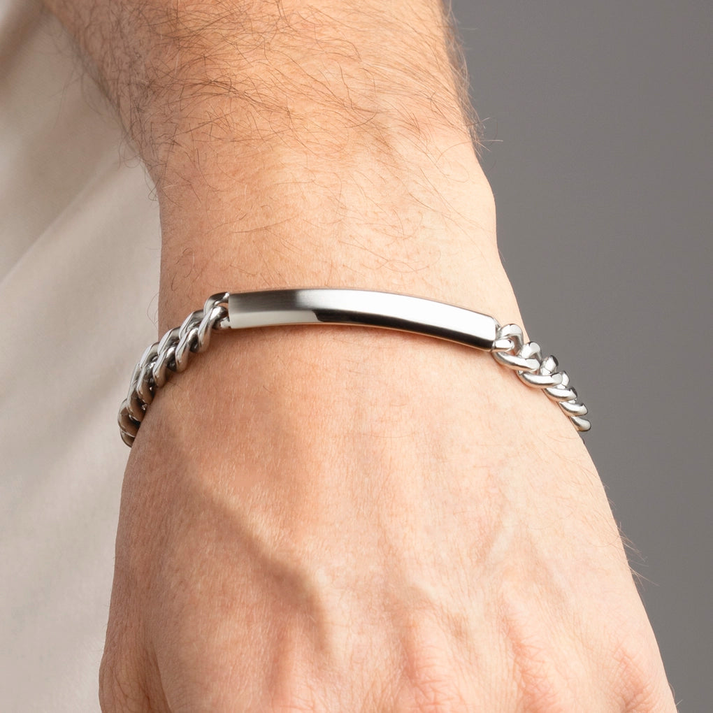 Lotus Bracelet for Men in Stainless Steel 