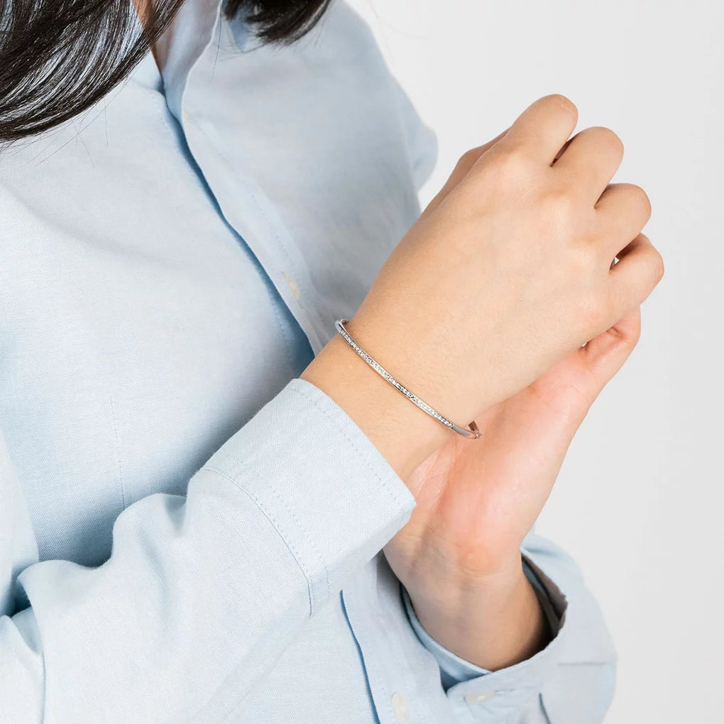 Pulsera Rígida Lotus Mujer Acero Inoxidable