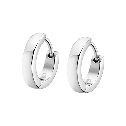 Lotus Earrings for Men in Stainless Steel 