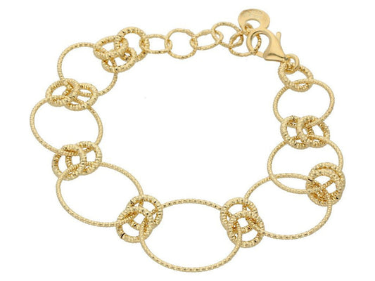 Pulsera Eslabones Plata 925 Chapado Oro Salvatore
